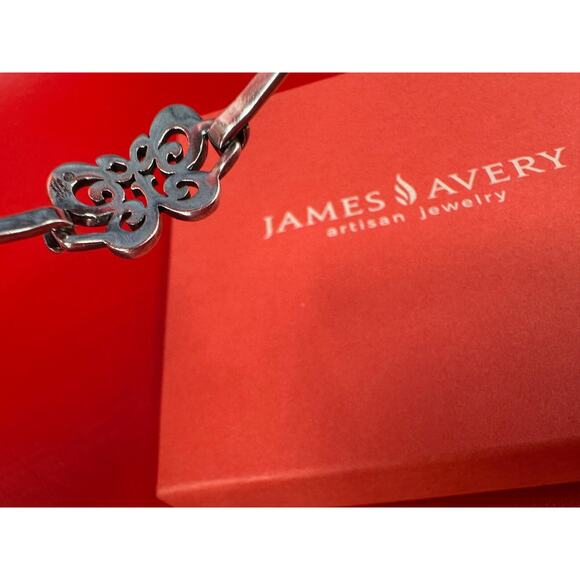 James Avery Retired Butterfly Hook On 925 Sterling Silver Bracelet Small 6 inch - Picture 4 of 12